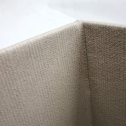 Papirkurv firkantet mønster beige brun skraldespand imiteret læder
