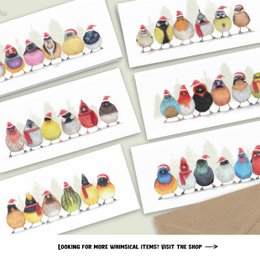 Schattige kleine vogels - dierenwenskaart - verjaardagskaarten, blanco kaart