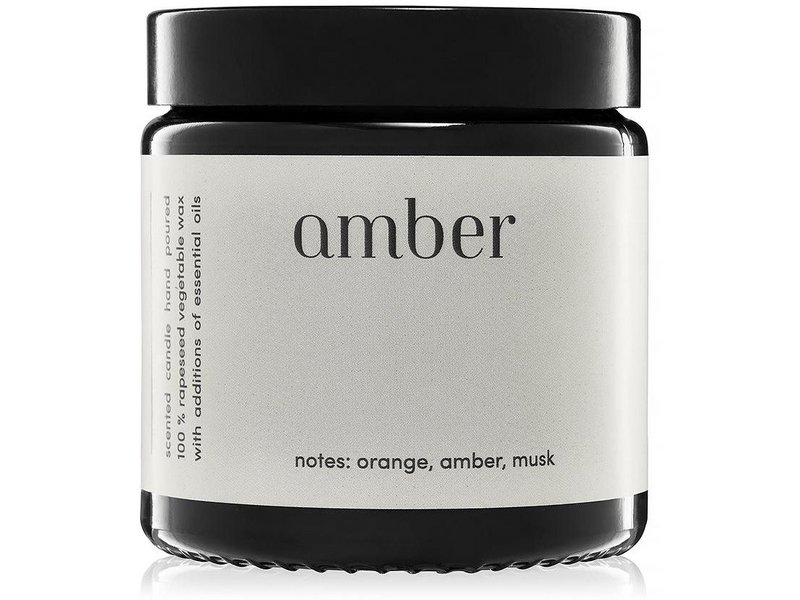 "Amber" duftlys 100% naturlig rapsvoks 120g