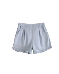 Paarse corduroy short voor meisjes met knopen aan de voorkant P75-11604111