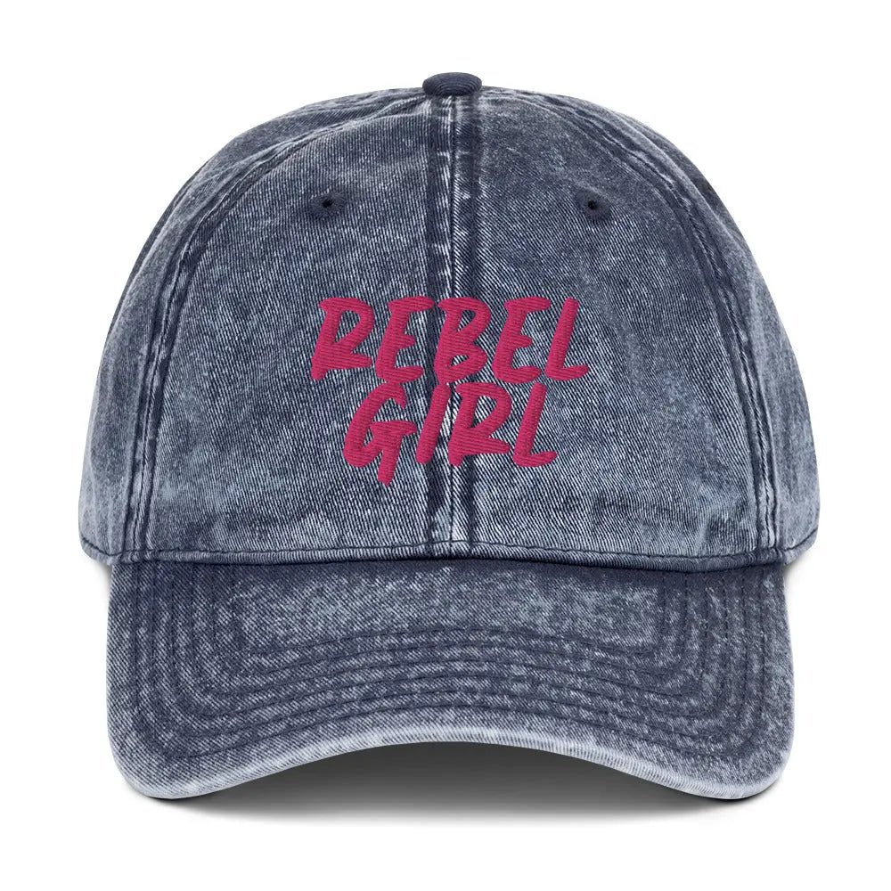 Gorra vintage REBEL GIRL Gorra vintage de sarga de algodón