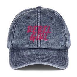 Gorra vintage REBEL GIRL Gorra vintage de sarga de algodón
