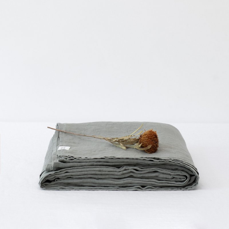 Khaki Linen Flat Sheet