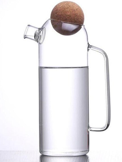 Glasfilterkaraffe + 1 Bio-Binchotan-Holzkohle
