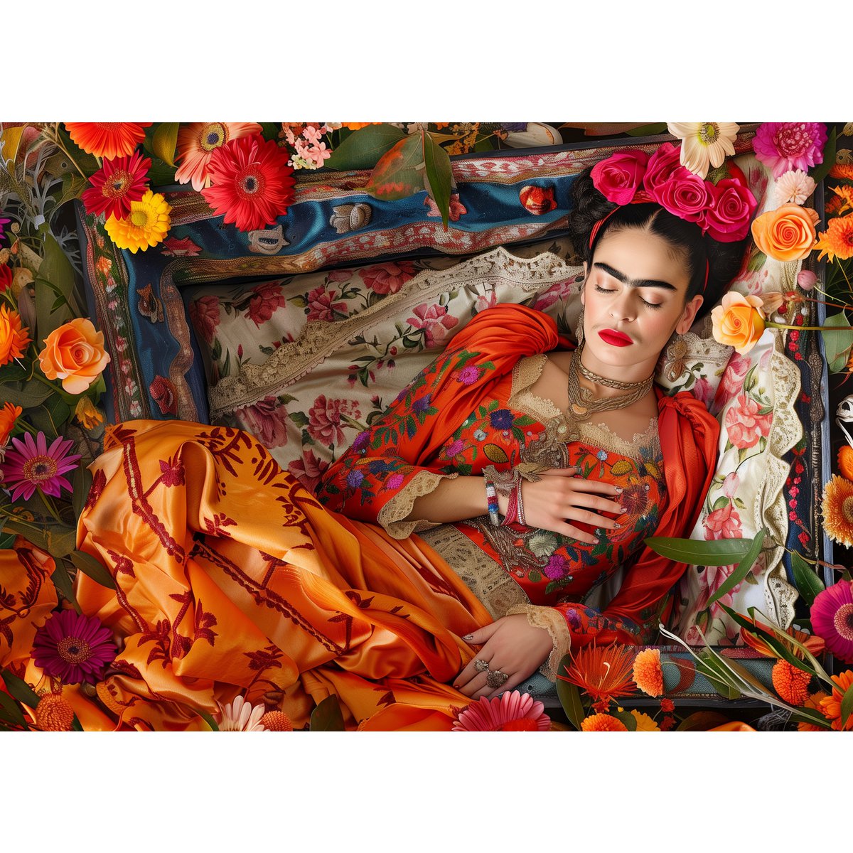 Frida Kahlo: Laying Down | Kaart Fripperies