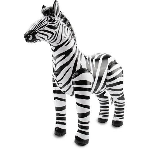 Amtiertes Vergnügen - Ft114 - aufblasbares Zebra - Weiß & Schwarz - 1 Stück