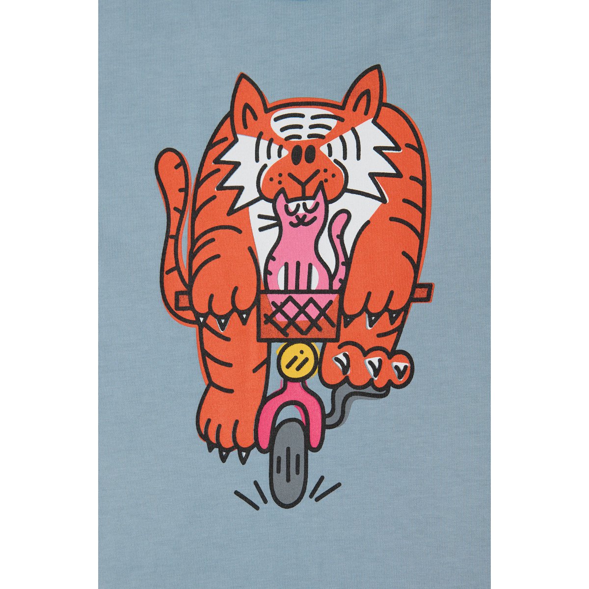 BASIC HEAVY-WEIGHT 'PEDAL FASTER' GRAPHIC T-SHIRT