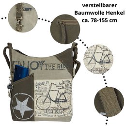 Sac bandoulière femme Sunsa. Sac à main en toile (toile) & cuir. Sac à bandoulière style vintage. Grand sac à bandoulière pour femme.