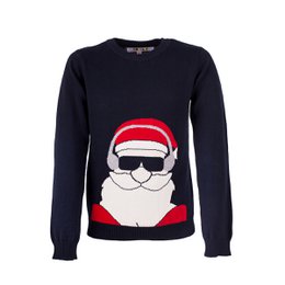 Christmas Sweater Kids - Santa Claus Navy