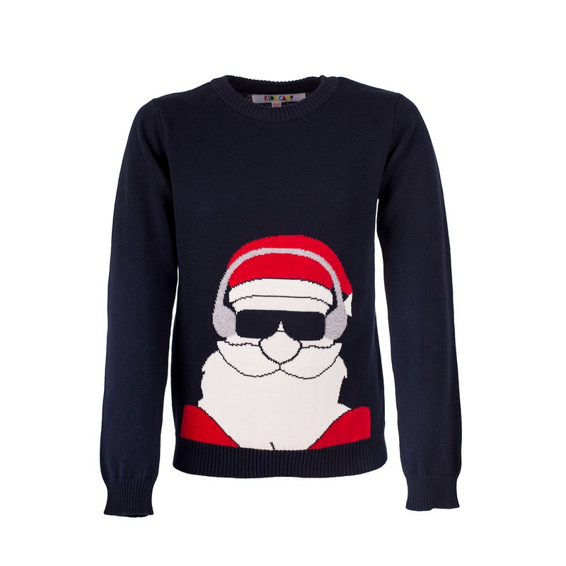 Christmas Sweater Kids - Santa Claus Navy