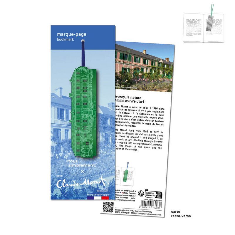 metal bookmark House of Giverny - Claude Monet