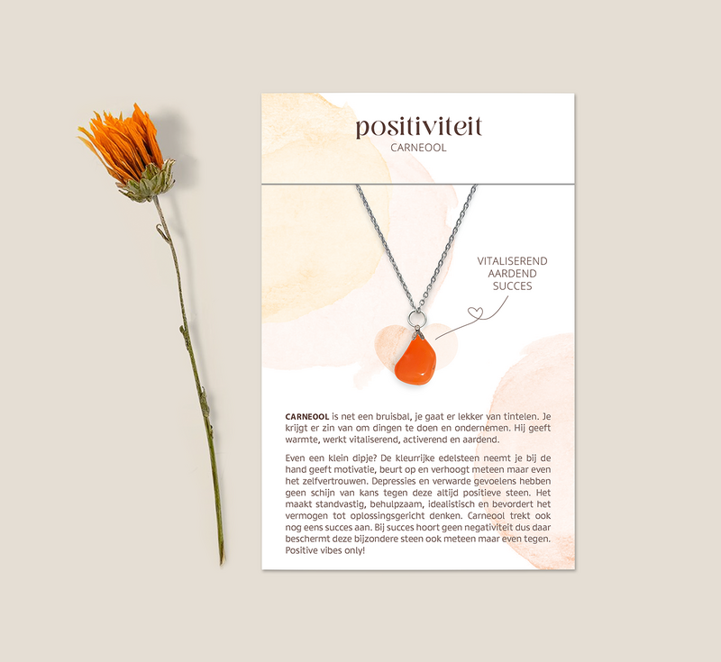 Edelsteinkette mit Carneool - Positivität