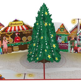 Julemarked pop-up kort