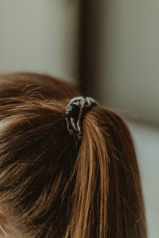 Silk Scrunchie S Size Grey