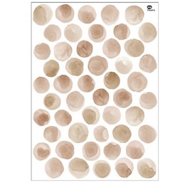 Muursticker met aquarel stippen