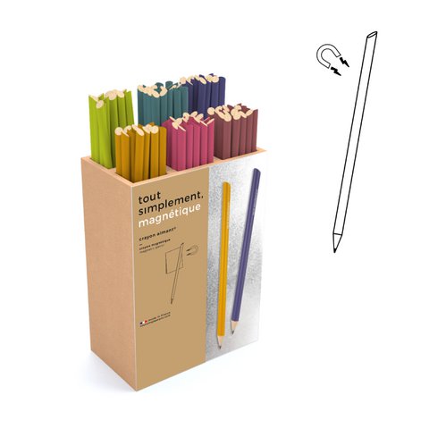 Display vol met 120 magneetpotloden - kleur + gratis display