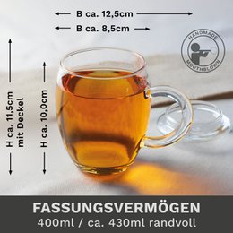 Creano bicchiere da tè all-in-one 400ml con colino