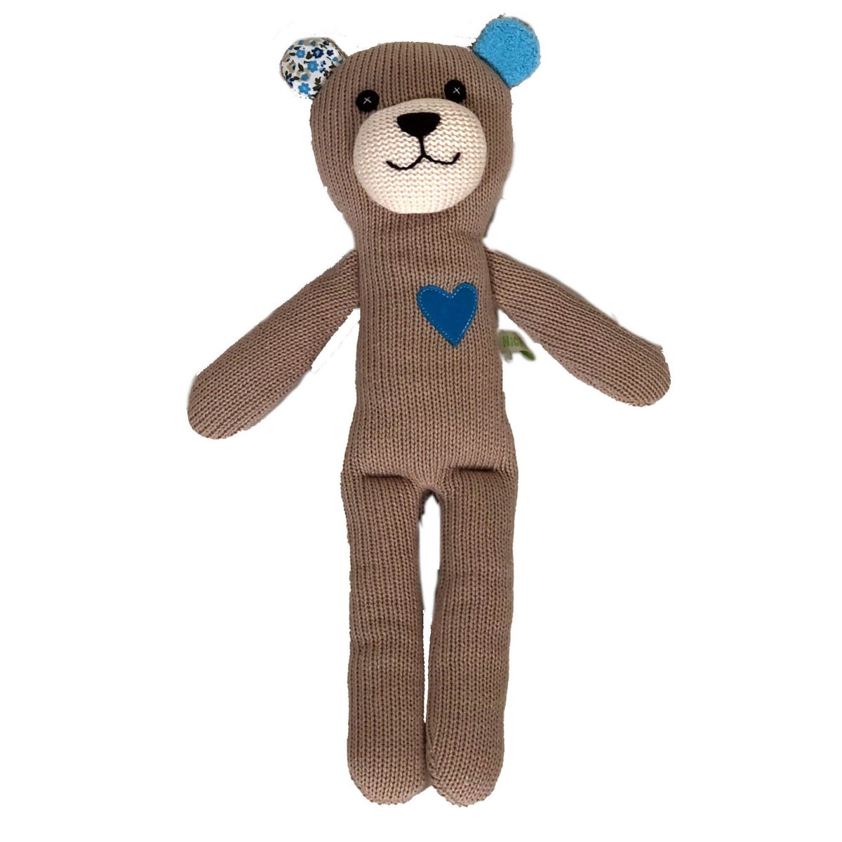 Orsetto di peluche lavorato a maglia marrone chiaro
