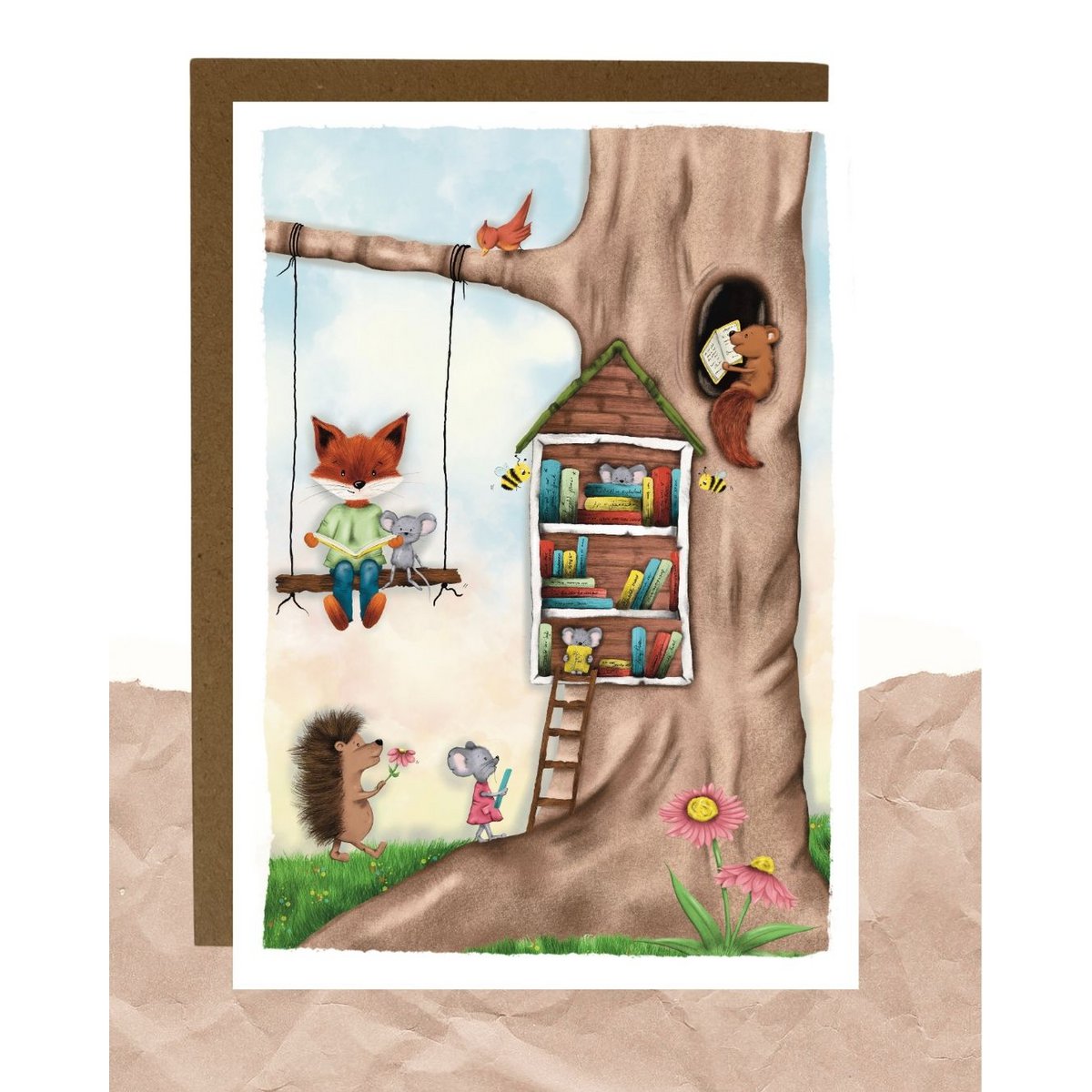 Postkaart - Dierenbibliotheek