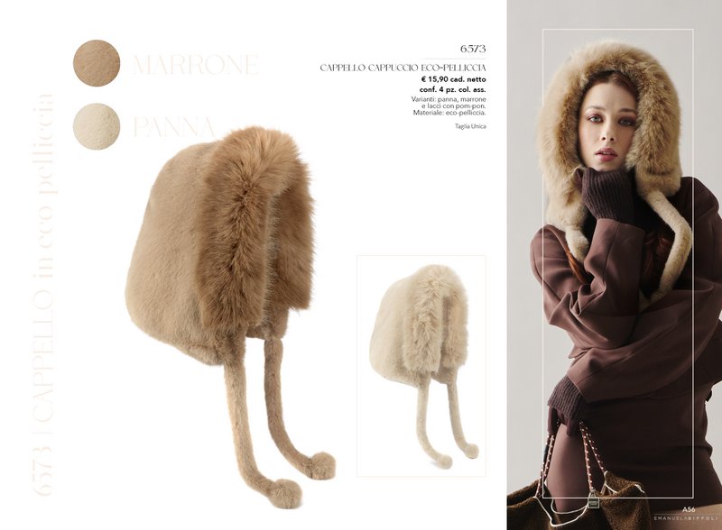 Eco-fur hood hat