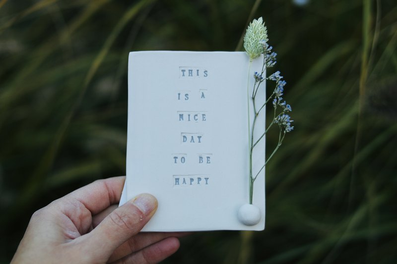 Ceramic card “Be happy”