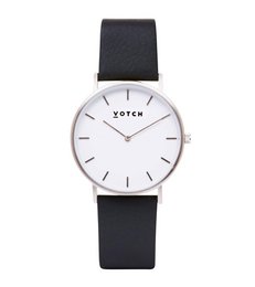 Silver Bangle with Silver & Black Classic Watch