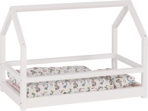 Doll bed with pointed roof