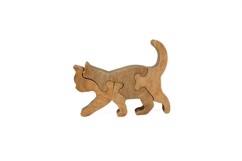 Puzzle en bois chat