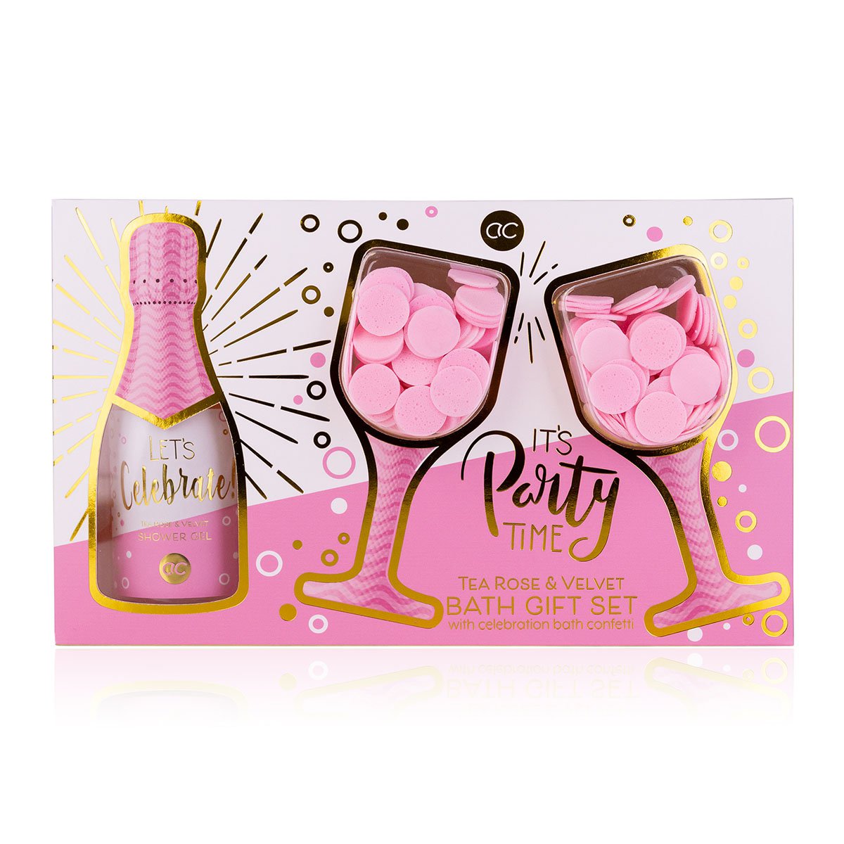 LET'S CELEBRATE gift set in sparkling wine design
