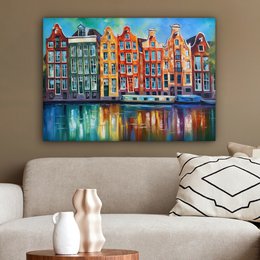 Canvas Painting - Wall Decoration Amsterdam - Oil - Grease - Painting - Art - Wall Decoration Living Room - Bedroom Decoration - Room Accessories - Canvas Paintings