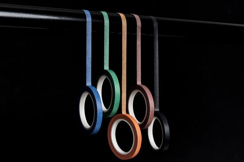 fascio di nastro washi sottile colorato primaverile