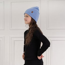 Beanie strikket Merino & Cashmere til børn