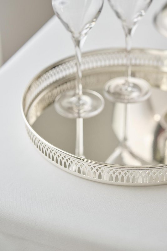EDZARD bakke galleri bakke serveringsbakke Delphi, rund, forsølvet, diameter 30 cm