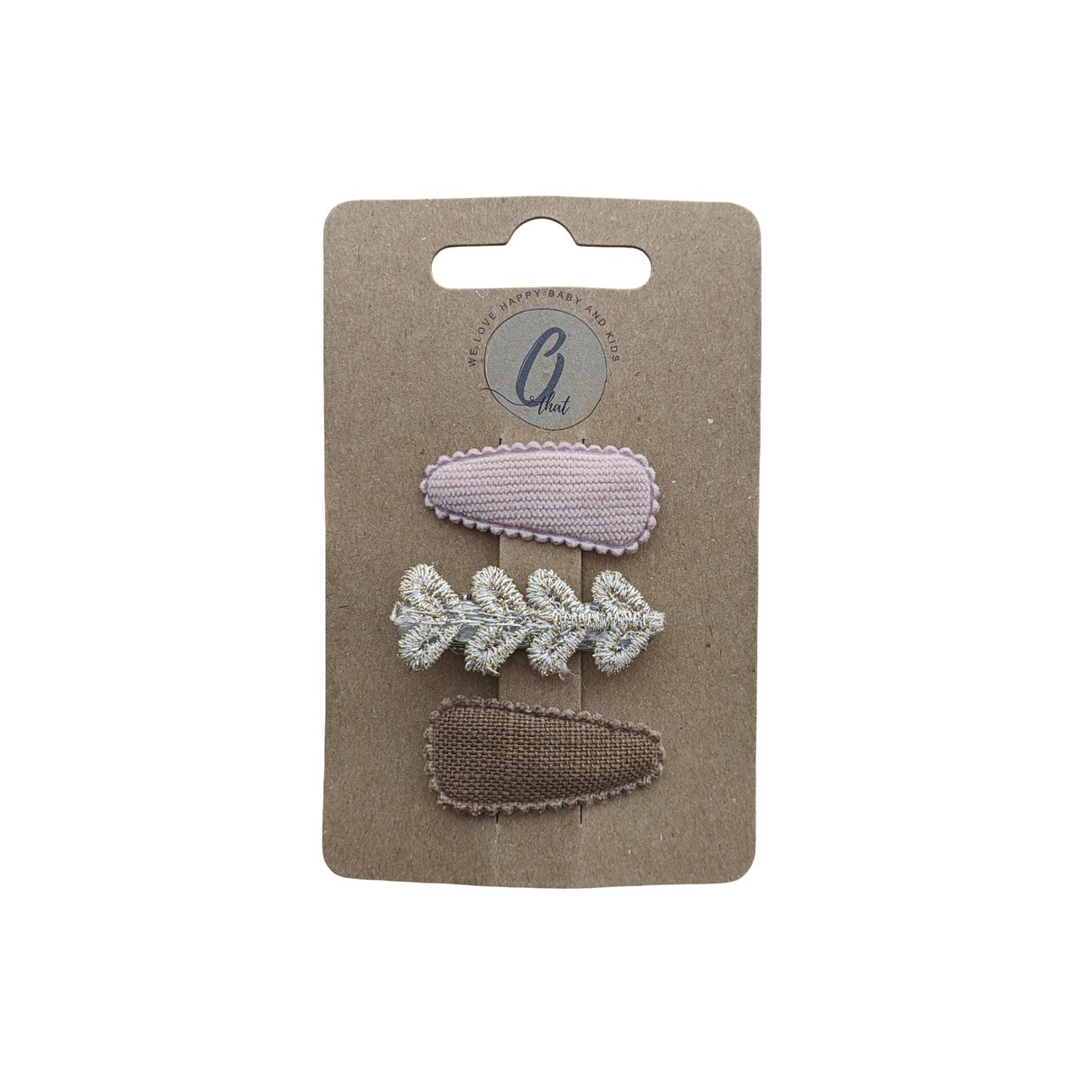 Babyhaarklammern nackt nackt/gold/braun (3 Stcs pro Karte) OK3772