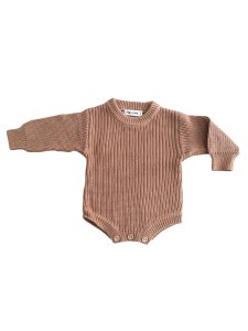 Gestrickter Strampler – Braun
