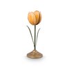 Candle Holder Metal Tulip Yellow 21cm