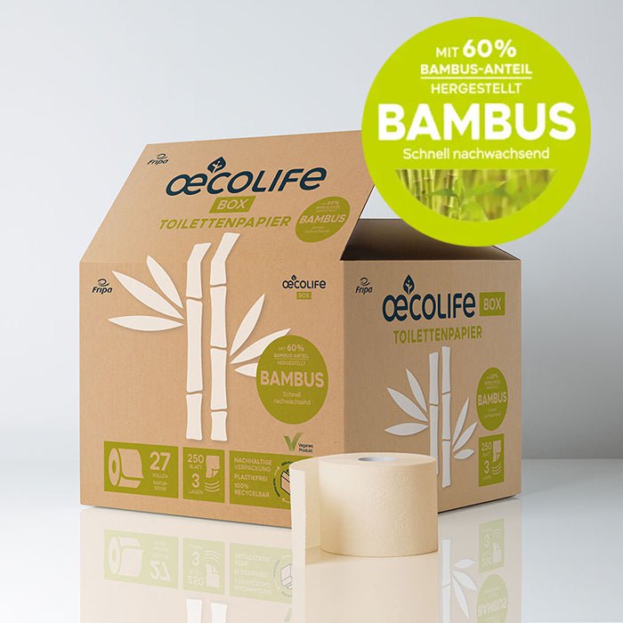 Toilettenpapier Box BAMBUS (2er Set)