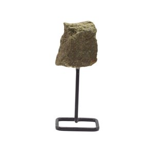 3x Mineral specimens on metal support: Epidote