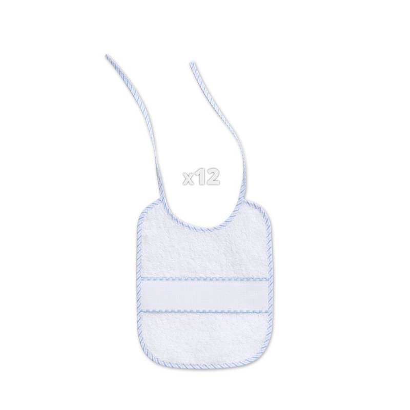 BIB IN CROSS STITCH 20X25 PACK 2 WITH HANGER BLUE