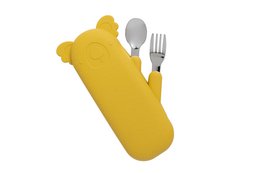 Cutlery Set and Case Zoe the Koala Mustard