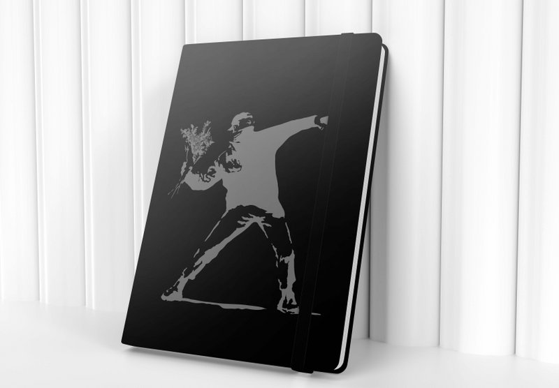Carnet Banksy A5/A6 - Le lanceur de fleurs