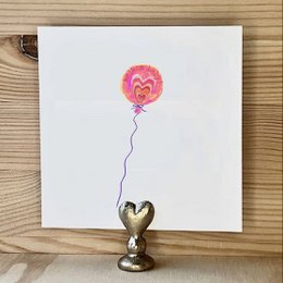 Kort Pink Baby Ballon