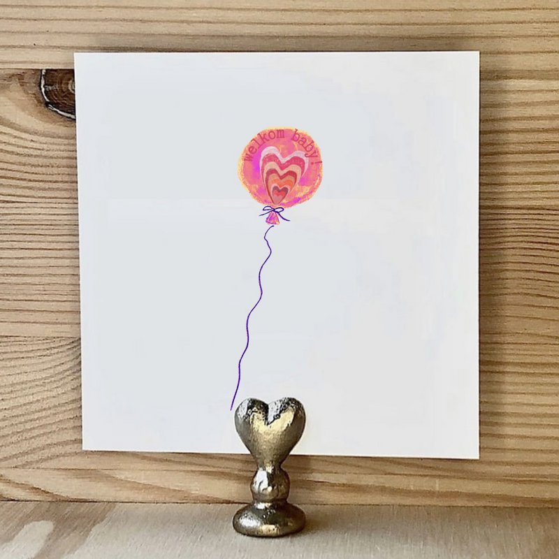 Kort Pink Baby Ballon