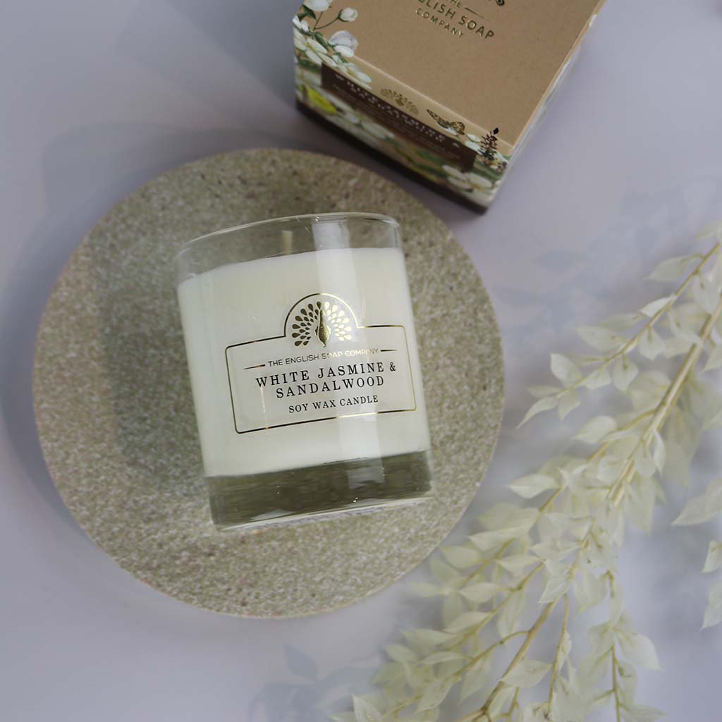 ENGLISH SOAP C° 170g Kerze – Weißer Jasmin und Sandelholz