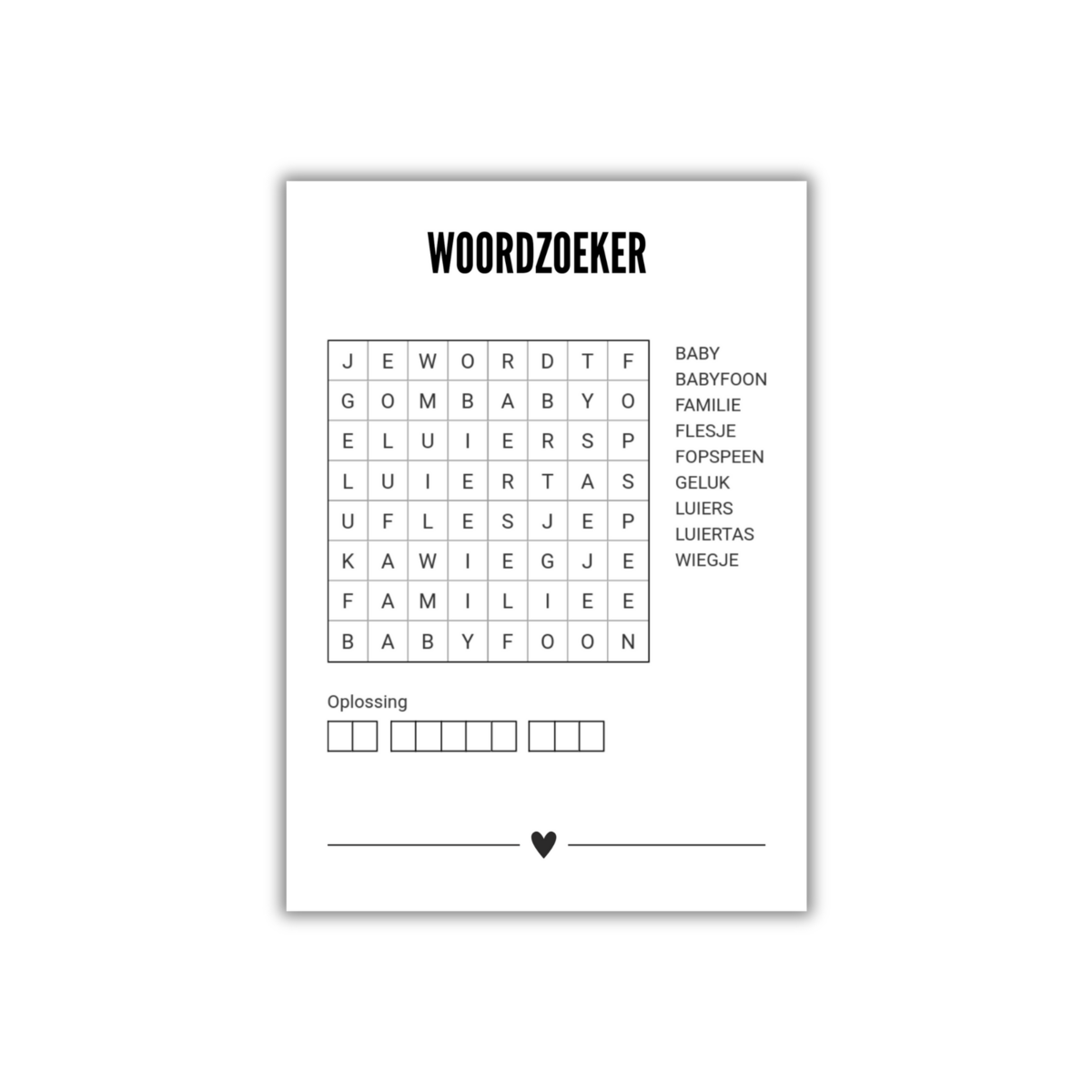 A6 Postcard • WordZoeker • Grandma