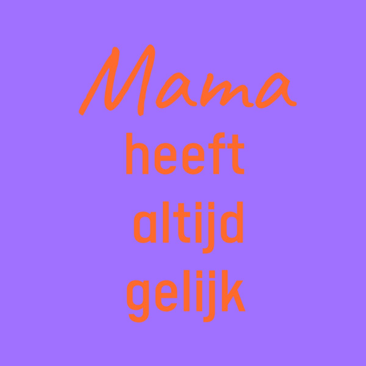 Forex tile 10x10cm - Mama is always right - %2310330055