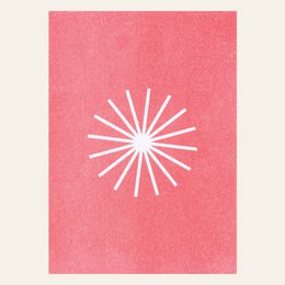 Risographie Carte postale - Neon Stern - Din A6