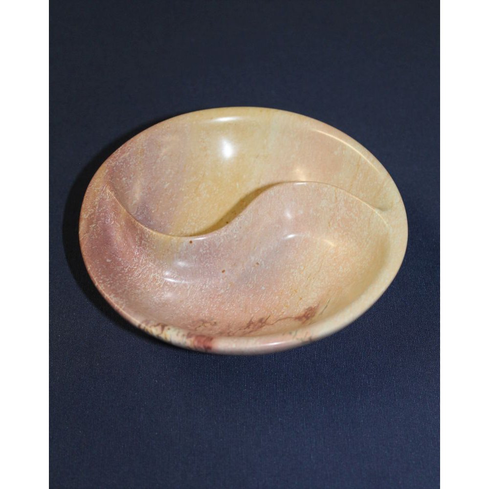 210 Yin Yang bowl natural - soapstone