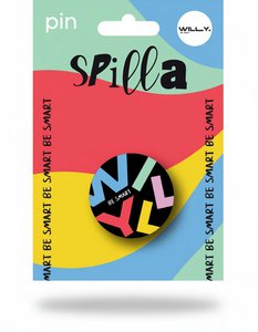 Wees slim slogan pin - kleurrijke motiverende badge