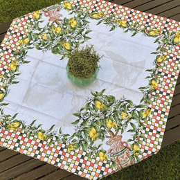 Square table cover 95x95 cm - Lemon
